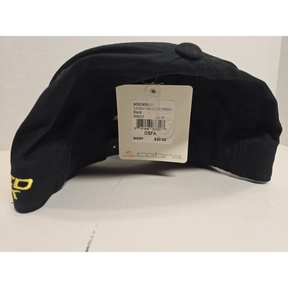 New Cobra Tour Exclusive Golf Hat Cap Snapback Black Flexfit 110 Speed Back - Picture 2 of 5